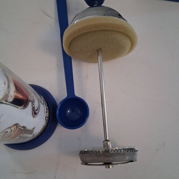 BonJour Manual Milk Frother Stainless Steel and Coffee Glass Carafe Froth NEW - Picture 3 of 4